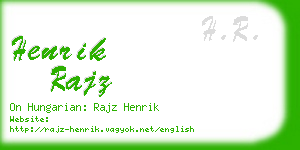 henrik rajz business card